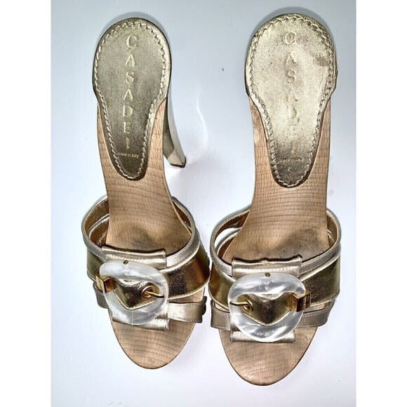 CASADI‎ Heels Gold Size 5.5-6 - Picture 1 of 9